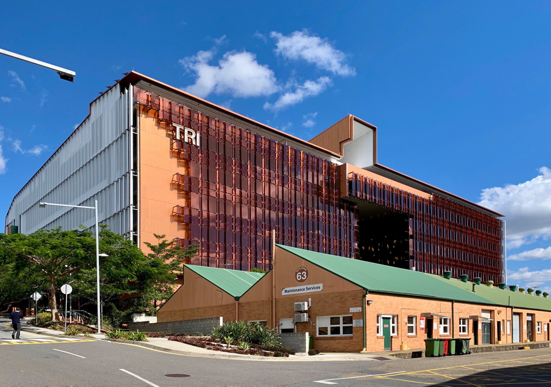 Glazed exterior of a research institute building