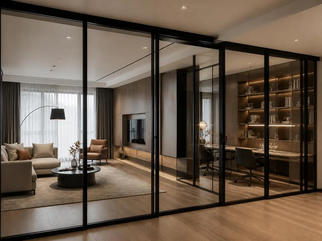 Tilt and turn aluminium window tilted open for ventilation